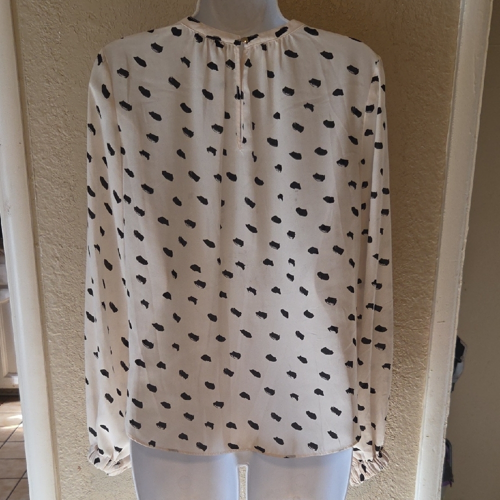 H&M Cream Blouse with Black Dots - Picture 2 of 7